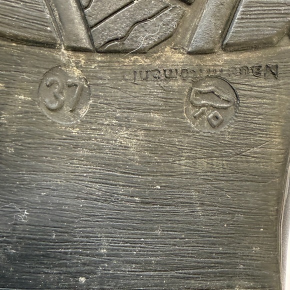 Rieker Black Leather Knee High Side Zip Large Buckle l Leather Boots Size 37 / 6 - Picture 9 of 12